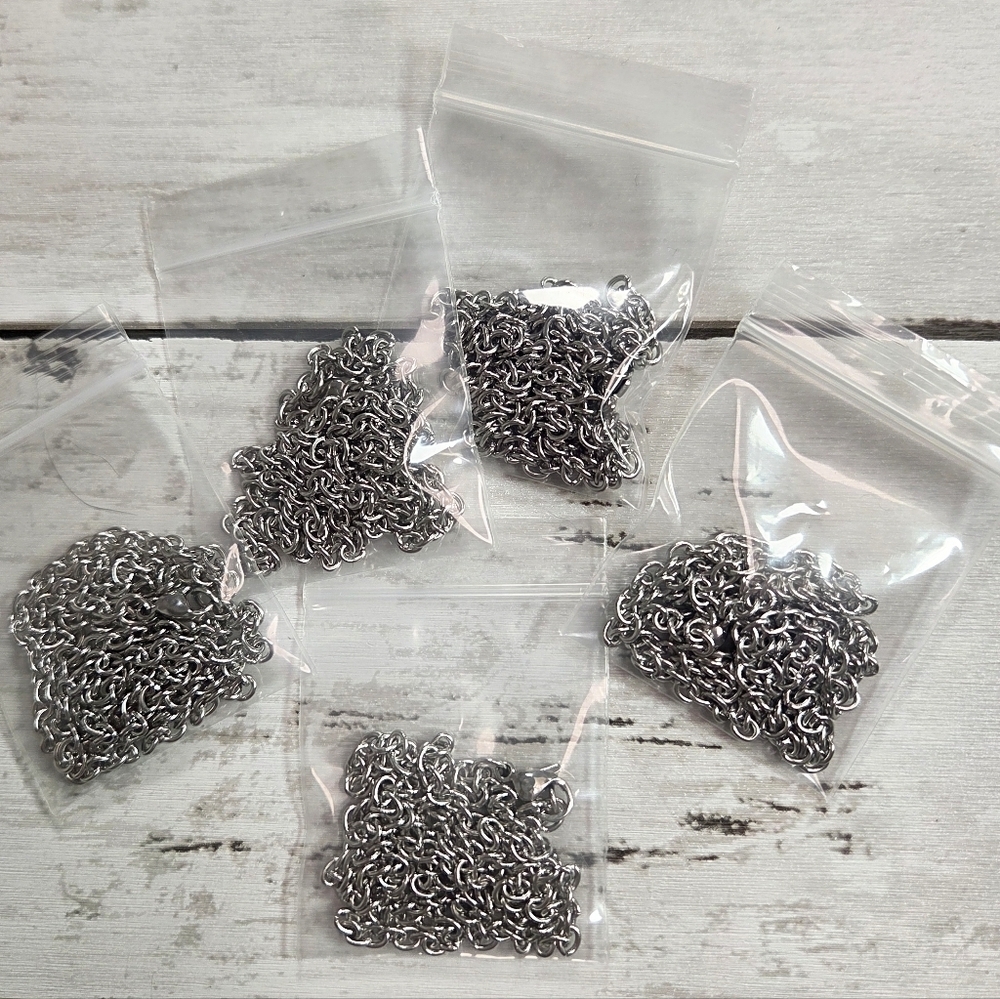 Five Pack Stainless Steel Chain Necklace